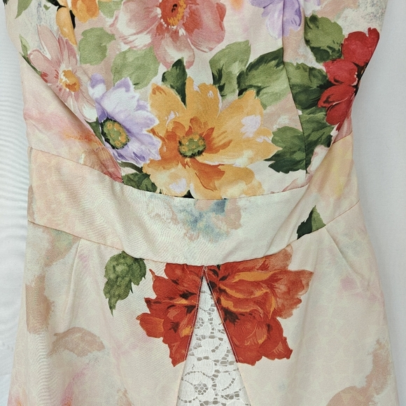 Farm Rio Mini Strapless Floral Lace Mini Dress Size Small Women's XS - Picture 5 of 11